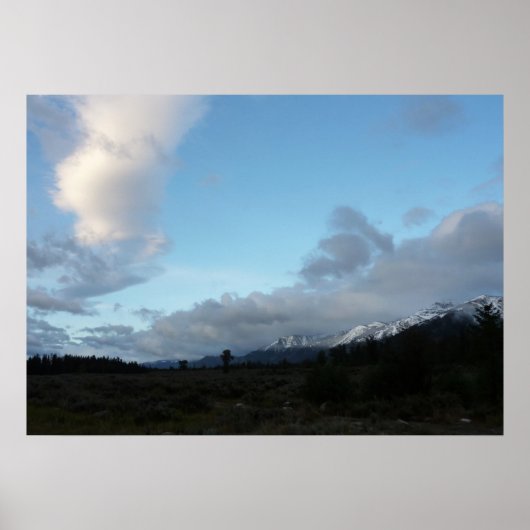Morning Clouds in Grand Teton National Park Poster (Voorkant)