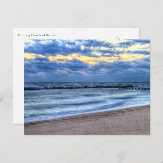 Morning Clouds in het Briefkaart van de Beach (Voorkant / Achterkant)