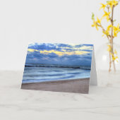 Morning Clouds in het Wenskaart van de Beach Kaart (Gele Bloem)