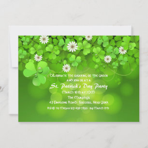 Morning Clover St. Patrick's Day Invitation Kaart