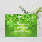 Morning Clover St. Patrick's Day Invitation Kaart (Staand voorkant)