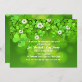 Morning Clover St. Patrick's Day Invitation Kaart (Voorkant / Achterkant)