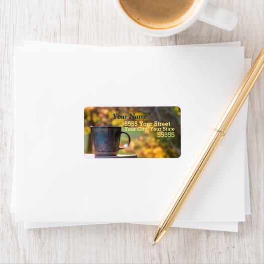 Morning Coffee-Adresetiketten Etiket (Insitu)