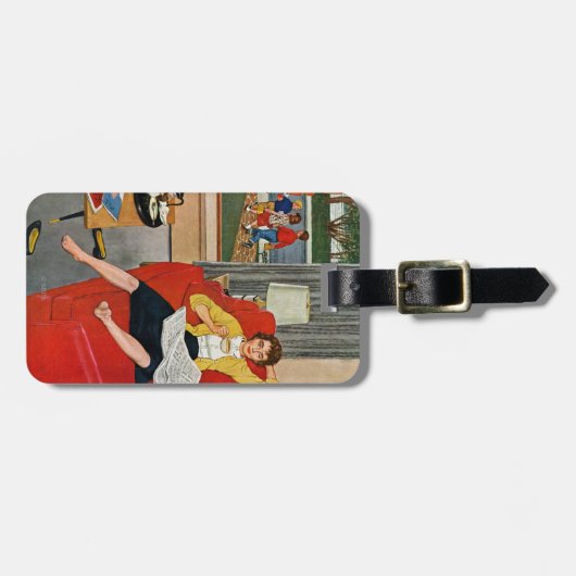 Morning Coffee Break Bagagelabel (Voorkant horizontaal)