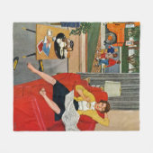 Morning Coffee Break Fleece Deken (Voorkant (Horizontaal))