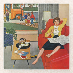 Morning Coffee Break Glazen Onderzetter