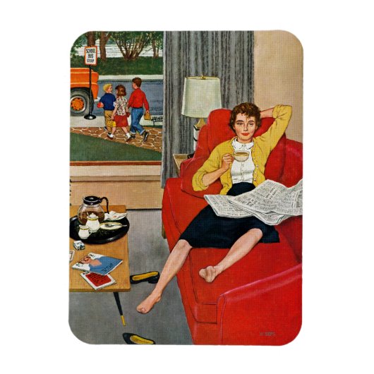 Morning Coffee Break Magneet (Verticaal)