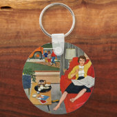 Morning Coffee Break Sleutelhanger (Voorkant)