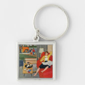 Morning Coffee Break Sleutelhanger (Voorkant)