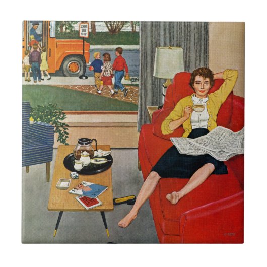 Morning Coffee Break Tegeltje (Voorkant)