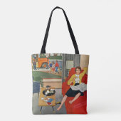 Morning Coffee Break Tote Bag (Achterkant)