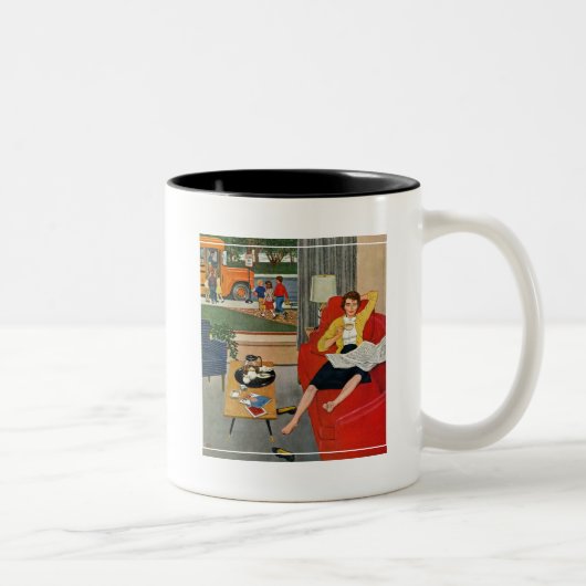 Morning Coffee Break Tweekleurige Koffiemok (Rechts)