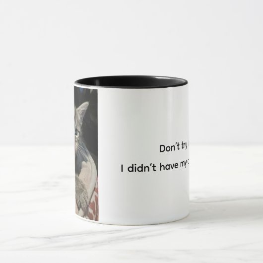 Morning Coffee. Cat Humor. Cat Coffee Mug. Mok (Midden)