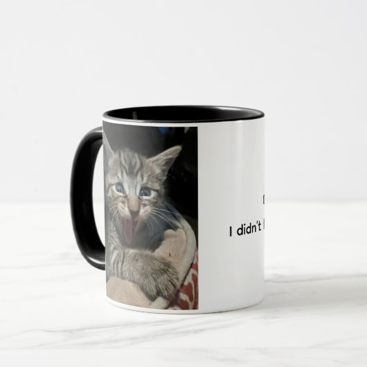 Morning Coffee. Cat Humor. Cat Coffee Mug. Mok (Voorkant links)