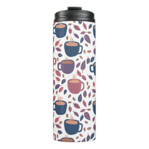 Morning Coffee Cute Colorful Fun Patroon Thermosbeker