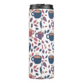 Morning Coffee Cute Colorful Fun Patroon Thermosbeker (Achterkant)