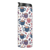 Morning Coffee Cute Colorful Fun Patroon Thermosbeker (Geroteerd rechts)