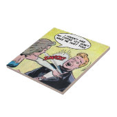 Morning Coffee Drinkers Funny Comic Strip Tegeltje (Zijkant)