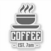 Morning Coffee Fix Sticker (Voorkant)