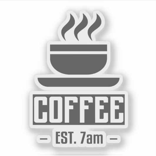 Morning Coffee Fix Sticker (Voorkant)