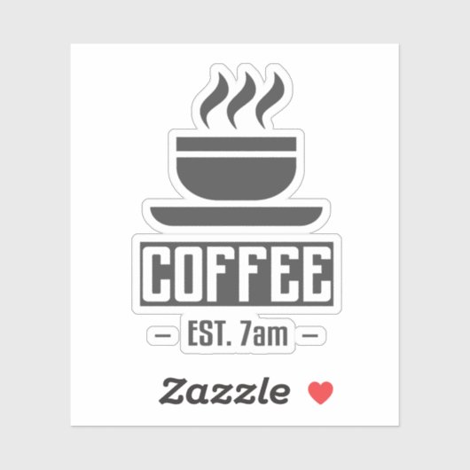 Morning Coffee Fix Sticker (Vel)