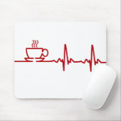 Morning Coffee Heartbeat EKG Muismat (Met muis)