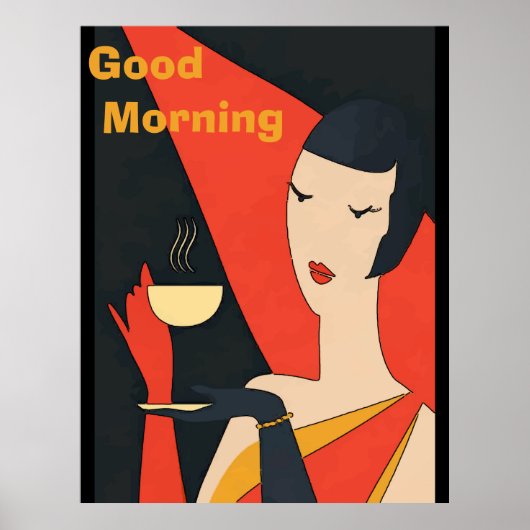 Morning Coffee  Lady Posters (Voorkant)