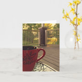 Morning Coffee Note Card Kaart (Gele Bloem)