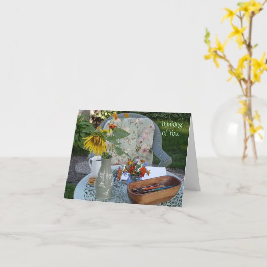 Morning Coffee Note Kaart (Gele Bloem)