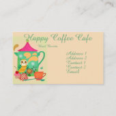 Morning Coffee Owl Visitekaartje (Achterkant)