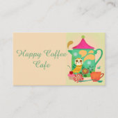 Morning Coffee Owl Visitekaartje (Voorkant)