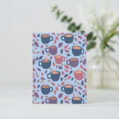 Morning Coffee Pastel Colorful Custom Briefkaart (Staand voorkant)