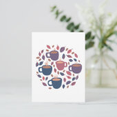 Morning Coffee Pastel Colorful Custom Briefkaart (Staand voorkant)