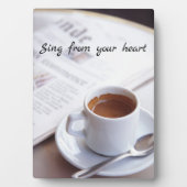 Morning Coffee Plaque met Easel Fotoplaat (voorkant)