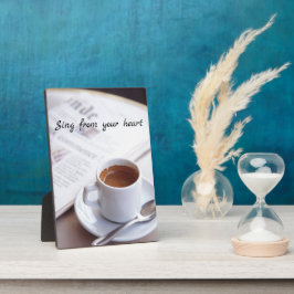 Morning Coffee Plaque met Easel Fotoplaat