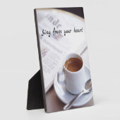Morning Coffee Plaque met Easel Fotoplaat (Zijkant)