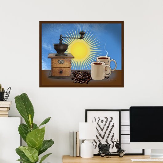 Morning Coffee poster (Thuiskantoor)