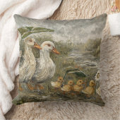Morning Commute Whimsical Farmhouse Duck Rainy Day Kussen (Deken)