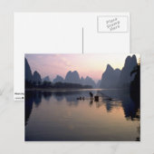 Morning crosson River Li, Guilin, China Briefkaart (Voorkant / Achterkant)