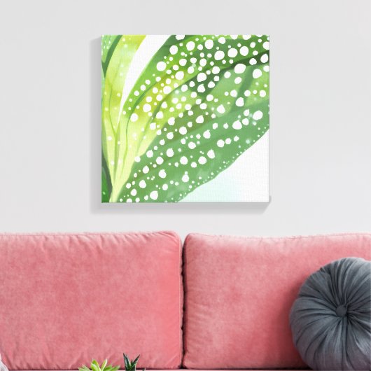Morning Dew | De moderne botanische Waterverf Canvas Afdruk (Insitu (Woonkamer))