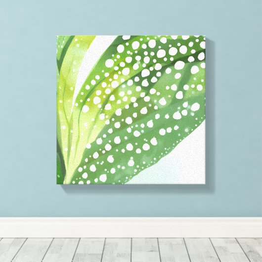 Morning Dew | De moderne botanische Waterverf Canvas Afdruk (Insitu (Houten vloer))