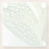 Morning Dew Green Leaf Glazen Onderzetter (Achterkant)