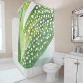 Morning Dew | Modern Botanical Watercolor Douchegordijn (In situ)