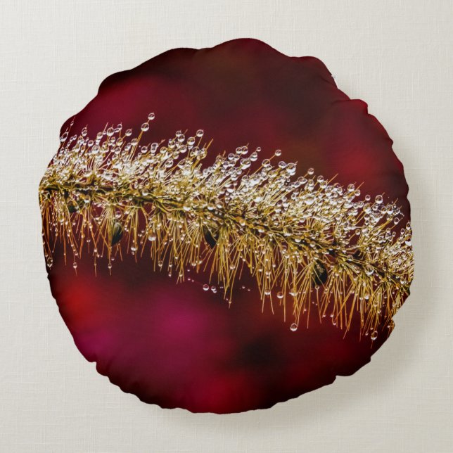 Morning Dew Rond Kussen (Achterkant)