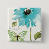 Morning Dew Vierkante Button 5,1 Cm (Voorkant)