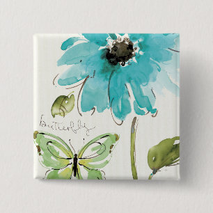 Morning Dew Vierkante Button 5,1 Cm