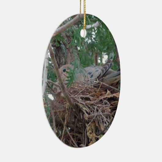 Morning Dove Nesting Keramisch Ornament (Rechts)