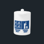 Morning Draft, Evening Draft Theepot<br><div class="desc">Er zijn maar twee manieren om te ontwerpen,  je doet beide.</div>