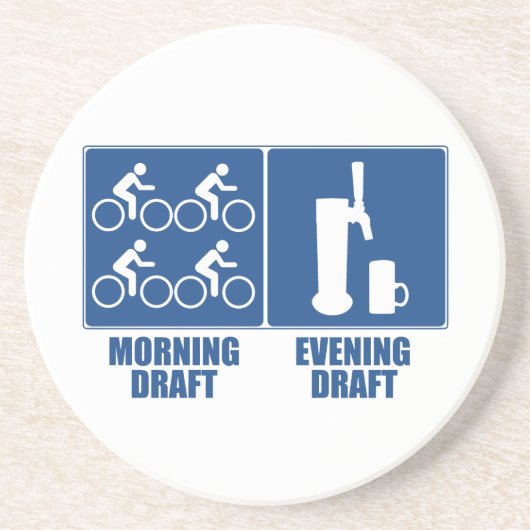 Morning Draft, Evening Draft Zandsteen Onderzetter (Voorkant)