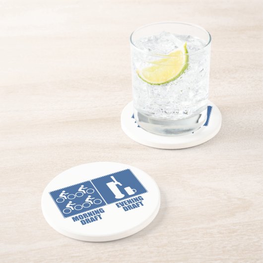 Morning Draft, Evening Draft Zandsteen Onderzetter (Zijkant)